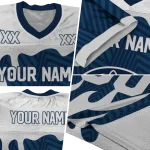 custom penn state nittany lions dripping flames blue white jersey best selling