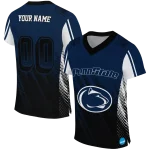 custom penn state nittany lions halftone flow blue black jersey best selling