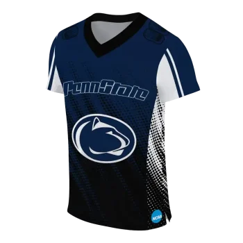 custom penn state nittany lions halftone flow blue black jersey fashion forward