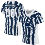custom penn state nittany lions stripe splatter blue jersey best selling