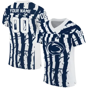 custom penn state nittany lions stripe splatter blue jersey best selling