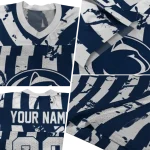 custom penn state nittany lions stripe splatter blue jersey best selling