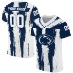 custom penn state nittany lions striped texture blue jersey best selling