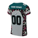 custom philadelphia eagles brushstroke xs silver black jersey best selling