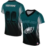 custom philadelphia eagles halftone fade green black jersey best selling