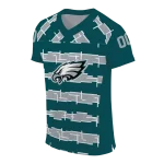 custom philadelphia eagles layered grids green jersey best selling