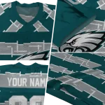 custom philadelphia eagles layered grids green jersey best selling