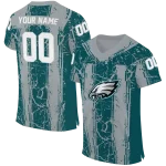 custom philadelphia eagles rugged stripes green jersey best selling