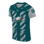 custom philadelphia eagles stripe block green jersey best selling
