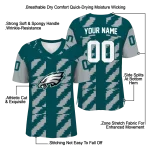 custom philadelphia eagles stripe block green jersey best selling