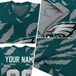 custom philadelphia eagles stripe block green jersey best selling