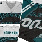 custom philadelphia eagles tire arrows green black white jersey best selling