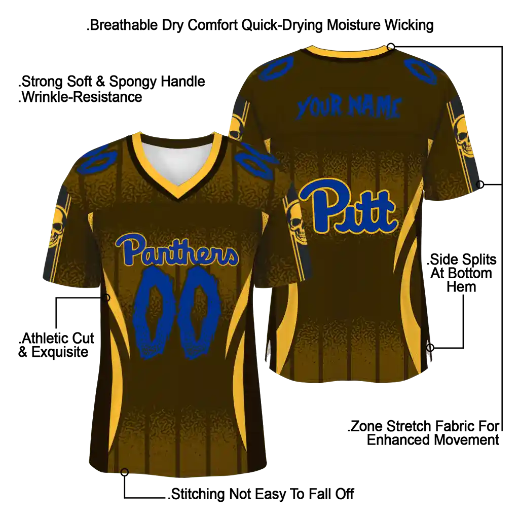 custom pittsburgh panthers dynamic dots gold jersey latest model custom pittsburgh panthers dynamic dots gold jersey latest model