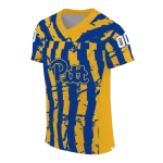 custom pittsburgh panthers stripe splatter royal blue jersey best selling