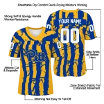custom pittsburgh panthers stripe splatter royal blue jersey best selling