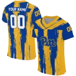 custom pittsburgh panthers striped texture royal blue jersey best selling