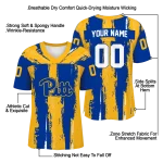 custom pittsburgh panthers striped texture royal blue jersey best selling