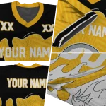 custom pittsburgh steelers dripping flames gold white jersey best selling