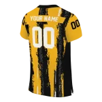 custom pittsburgh steelers striped texture gold jersey best selling