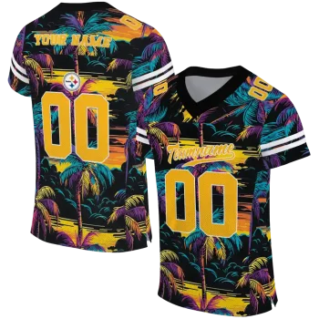 custom pittsburgh steelers sundown palm jersey best selling