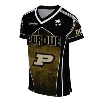 custom purdue boilermakers halftone slant gold black jersey fashion forward
