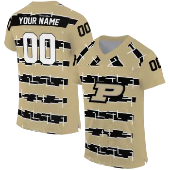 custom purdue boilermakers layered grids gold jersey best selling