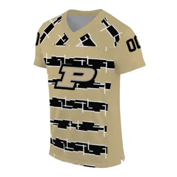 custom purdue boilermakers layered grids gold jersey fashion forward