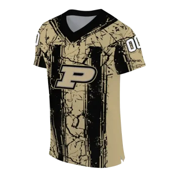 custom purdue boilermakers rugged stripes gold jersey fashion forward