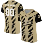 custom purdue boilermakers stripe block gold jersey best selling