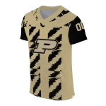 custom purdue boilermakers stripe block gold jersey best selling