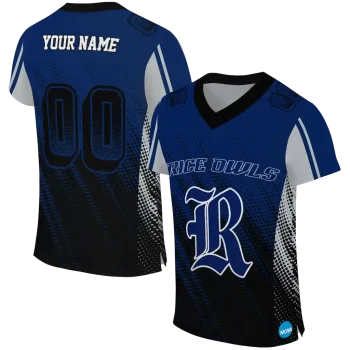 custom rice owls halftone flow navy blue black jersey best selling