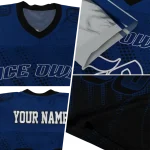 custom rice owls halftone flow navy blue black jersey best selling