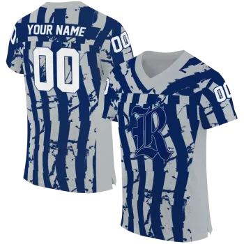 custom rice owls stripe splatter navy blue jersey best selling