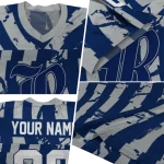 custom rice owls stripe splatter navy blue jersey best selling