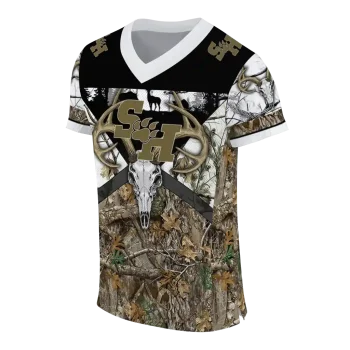 custom sam houston bearkats antler skull camouflage hunting jersey fashion forward