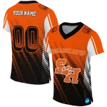 custom sam houston bearkats halftone flow orange black jersey best selling