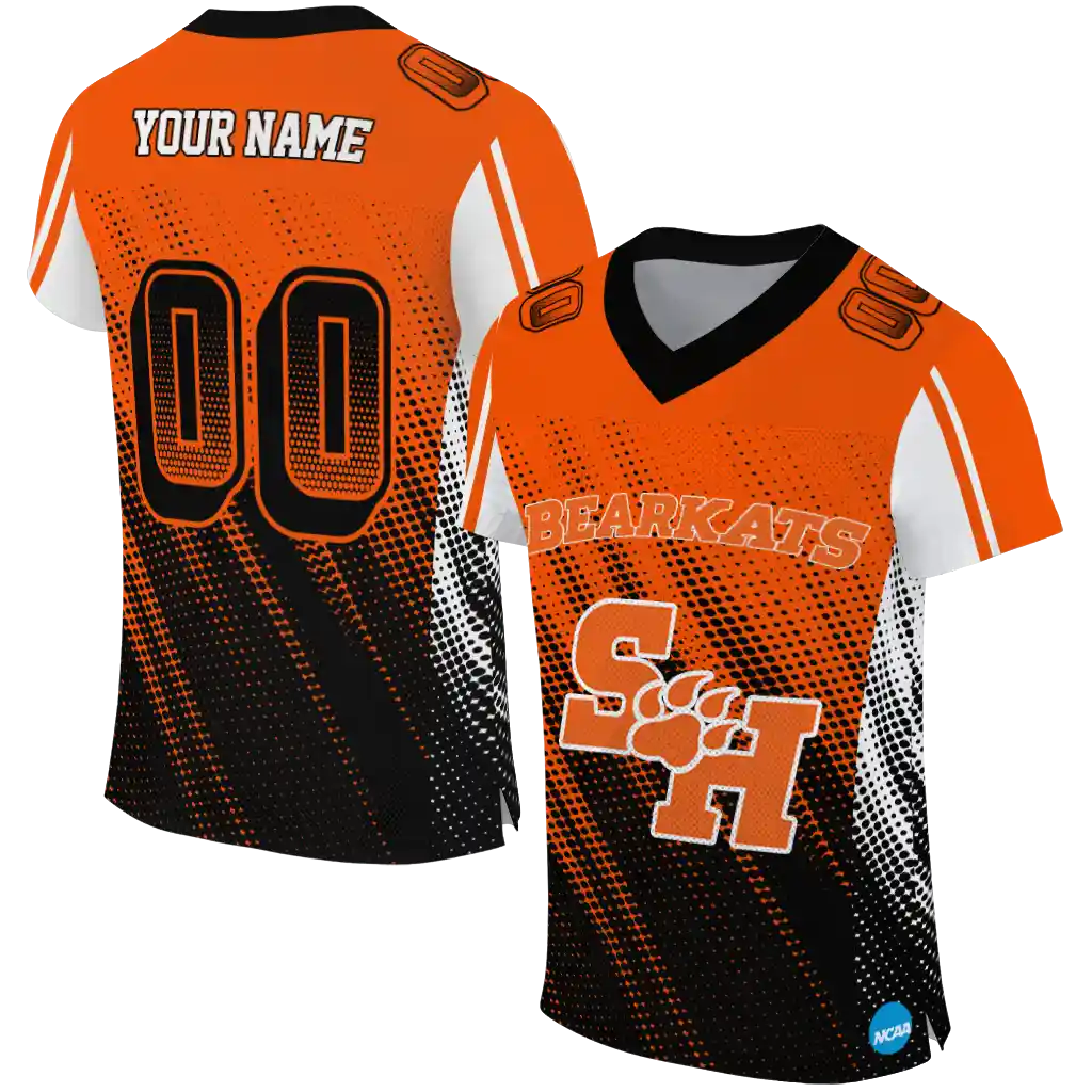 custom sam houston bearkats halftone flow orange black jersey best selling custom sam houston bearkats halftone flow orange black jersey best selling
