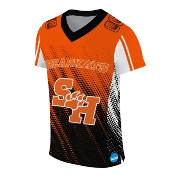 custom sam houston bearkats halftone flow orange black jersey fashion forward