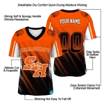 custom sam houston bearkats halftone flow orange black jersey best selling