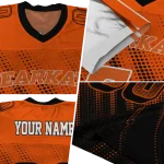 custom sam houston bearkats halftone flow orange black jersey best selling