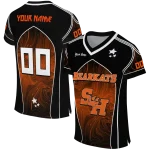 custom sam houston bearkats halftone slant orange black jersey best selling