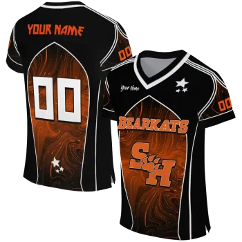 custom sam houston bearkats halftone slant orange black jersey best selling