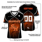 custom sam houston bearkats halftone slant orange black jersey best selling