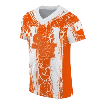 custom sam houston bearkats rugged stripes orange jersey fashion forward