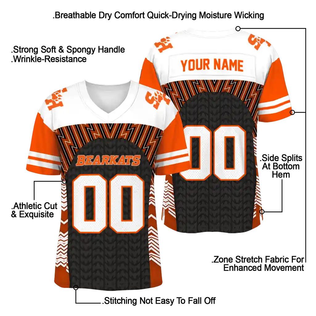 custom sam houston bearkats tire arrows orange black white jersey latest model custom sam houston bearkats tire arrows orange black white jersey latest model
