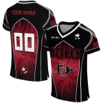 custom san diego state aztecs halftone slant red black jersey best selling