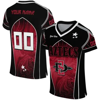 custom san diego state aztecs halftone slant red black jersey best selling