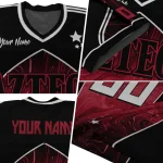 custom san diego state aztecs halftone slant red black jersey best selling