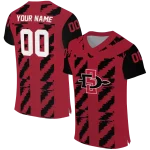 custom san diego state aztecs stripe block red jersey best selling