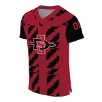 custom san diego state aztecs stripe block red jersey best selling